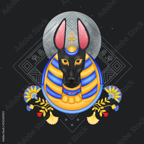 Anubis Egyptian God Composition