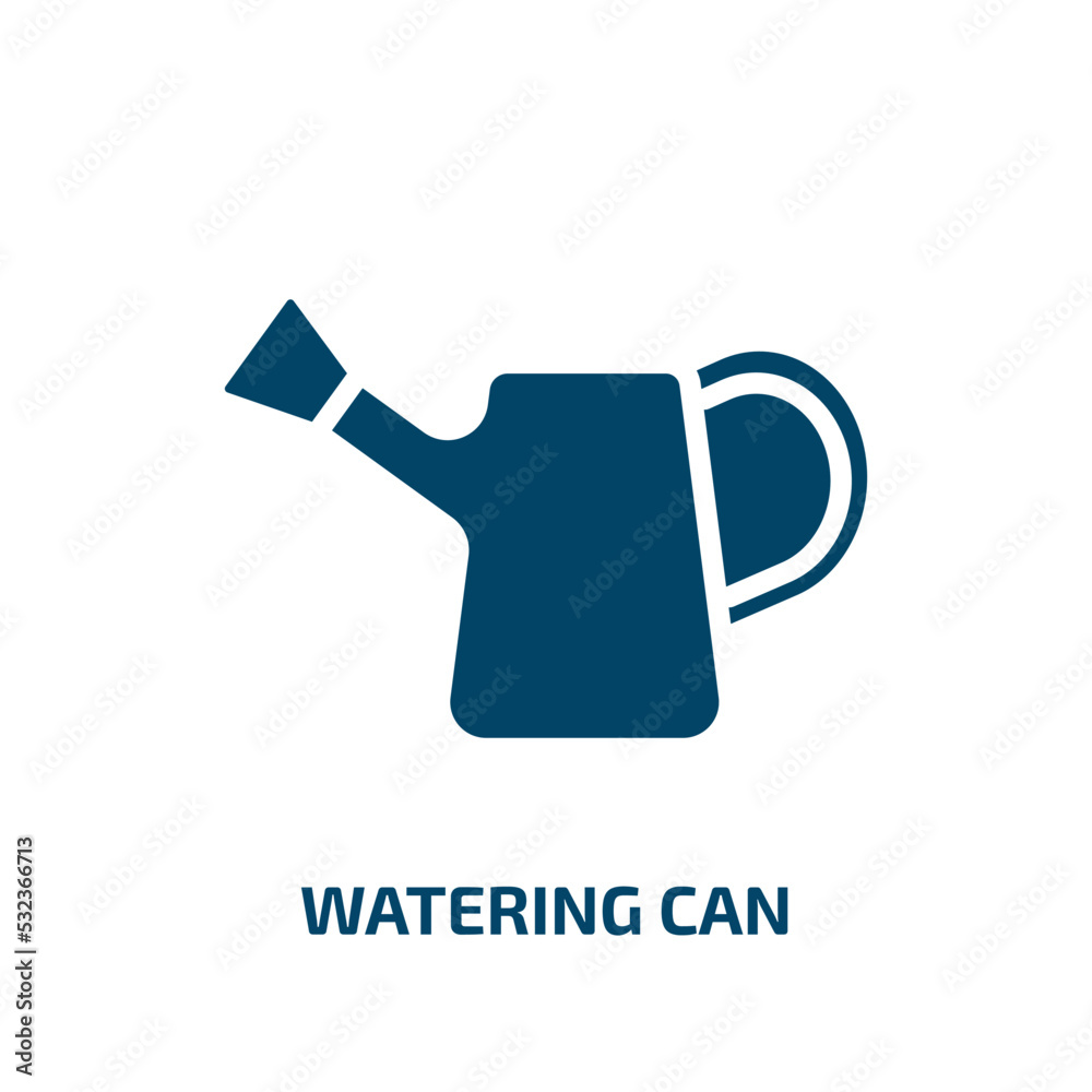 watering can icon from ecology collection. Filled watering can, water, can glyph icons isolated on white background. Black vector watering can sign, symbol for web design and mobile apps watering can icon from ecology collection. Filled watering can, water, can glyph icons isolated on white background. Black vector watering can sign, symbol for web design and mobile apps