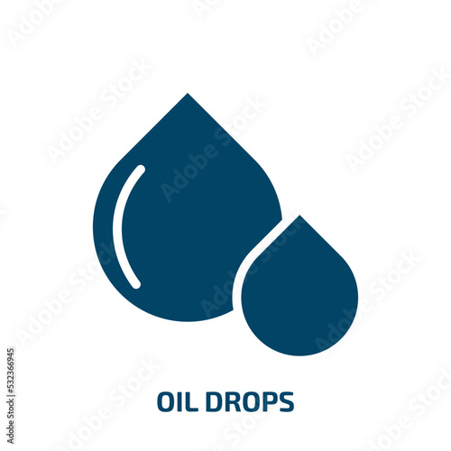 oil drops icon from ecology collection. Filled oil drops, drop, liquid glyph icons isolated on white background. Black vector oil drops sign, symbol for web design and mobile apps
