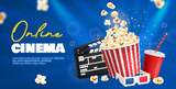 Realistic Popcorn Cinema Poster