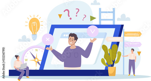 Future Career Search Flat Illustration