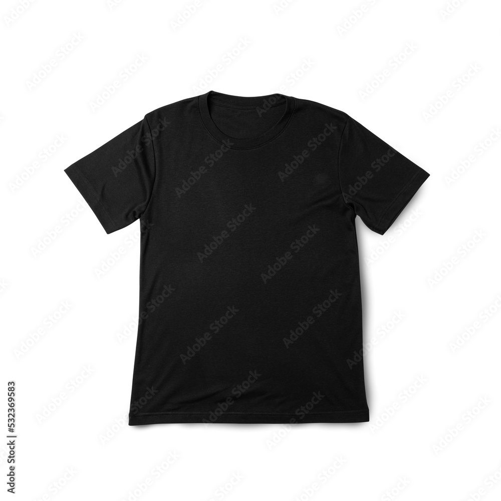 Black T shirt mockup, Realistic t-shirt. Black T shirt mockup, Realistic t-shirt.