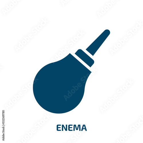 enema icon from health and medical collection. Filled enema, medical, health glyph icons isolated on white background. Black vector enema sign, symbol for web design and mobile apps
