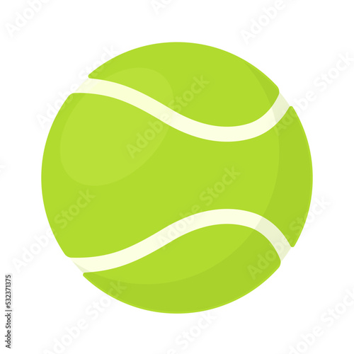 tennis ball flat vector illustration logo icon clipart