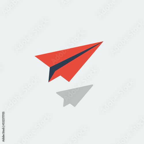 Roter Papierflieger.