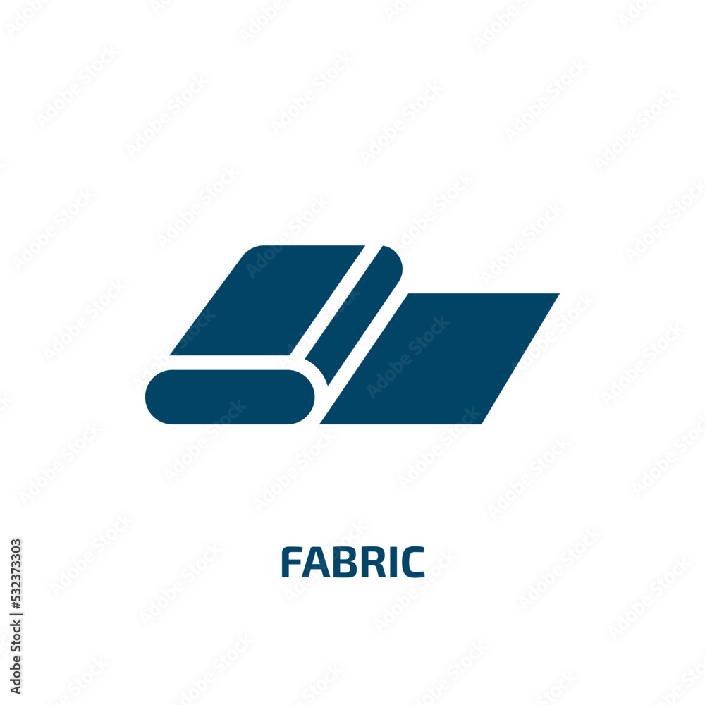 fabric icon from sew collection. Filled fabric, textile, collection glyph icons isolated on white background. Black vector fabric sign, symbol for web design and mobile apps fabric icon from sew collection. Filled fabric, textile, collection glyph icons isolated on white background. Black vector fabric sign, symbol for web design and mobile apps
