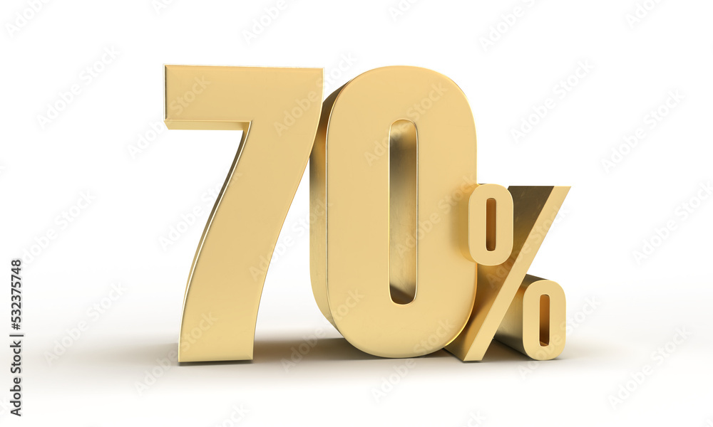 70 percent in 3d rendering isolated 70 percent in 3d rendering isolated