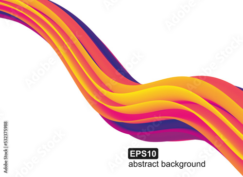 Abstract colorful wave background. Vector illustration. 