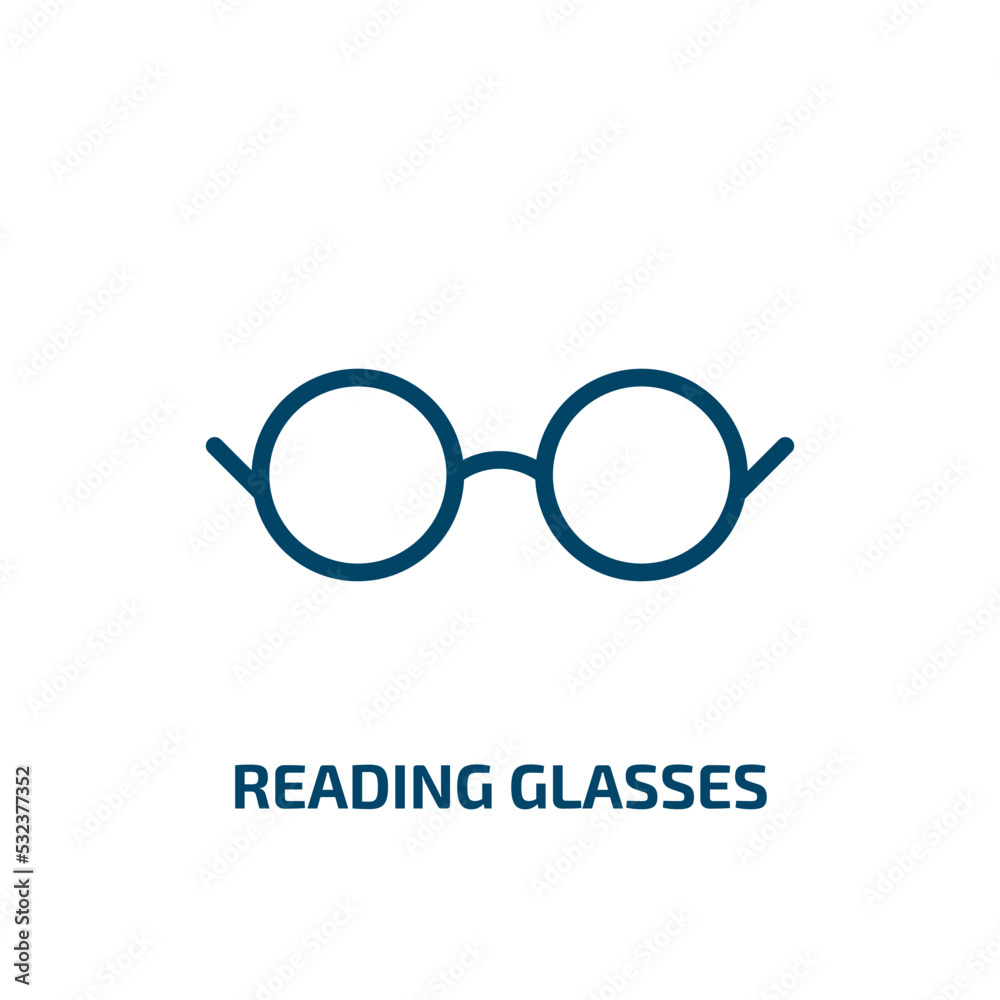 reading glasses icon from tools and utensils collection. Filled reading glasses, glasses, sight glyph icons isolated on white background. Black vector reading glasses sign, symbol for web design and reading glasses icon from tools and utensils collection. Filled reading glasses, glasses, sight glyph icons isolated on white background. Black vector reading glasses sign, symbol for web design and