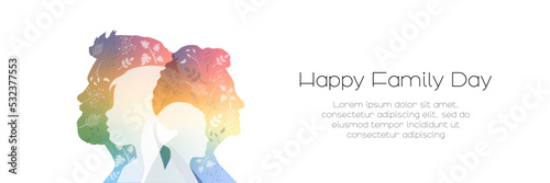 Family Day banner. Card with place for text.