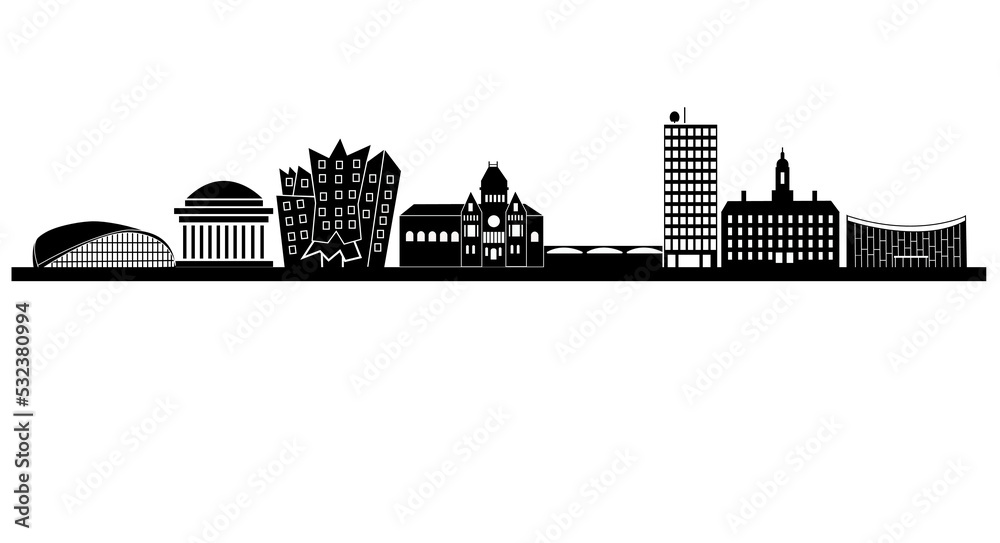 Cambridge Massachusetts  city skyline vector