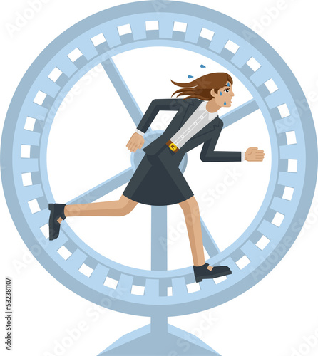 Business Woman Running Stre...
