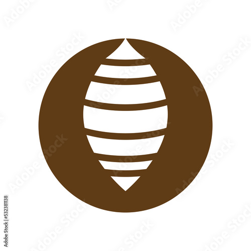 Cocoon illustration logo vector design