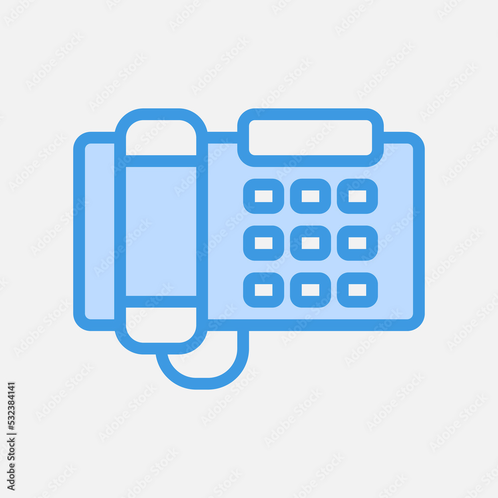 Telephone icon in blue style about communication, use for website mobile app presentation Telephone icon in blue style about communication, use for website mobile app presentation