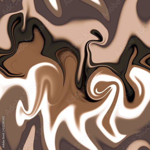 Abstract Hand Drawing Liquid Fluid Wavy Swirls Marble Seamless Pattern Batik Background
