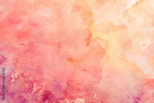Bilde på lerret Abstract watercolor pastel pink orange purple decorative textured background