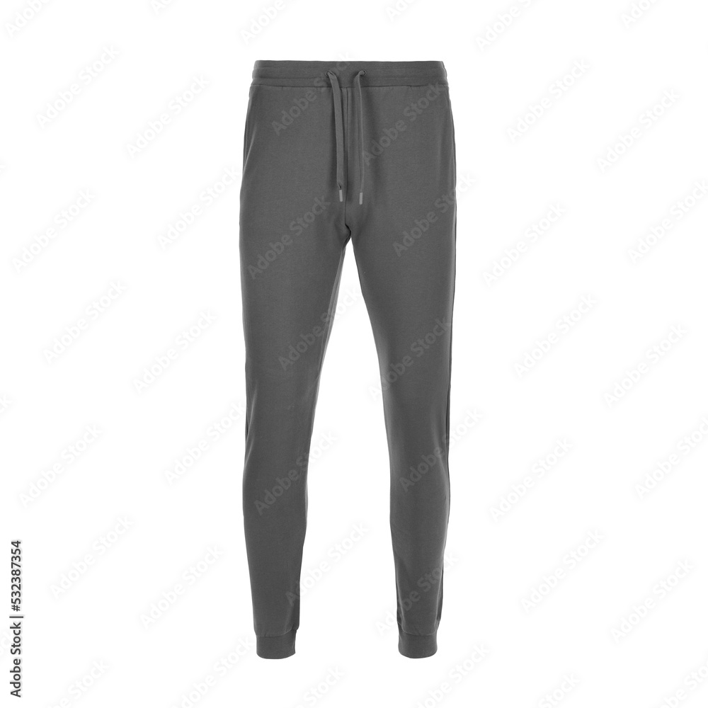 Lower part of the men's gray tracksuit Lower part of the men's gray tracksuit