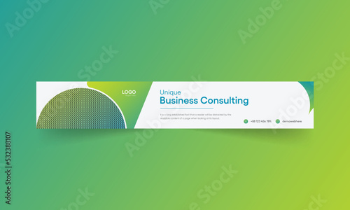 Gradient business linkedin banner cover image design template