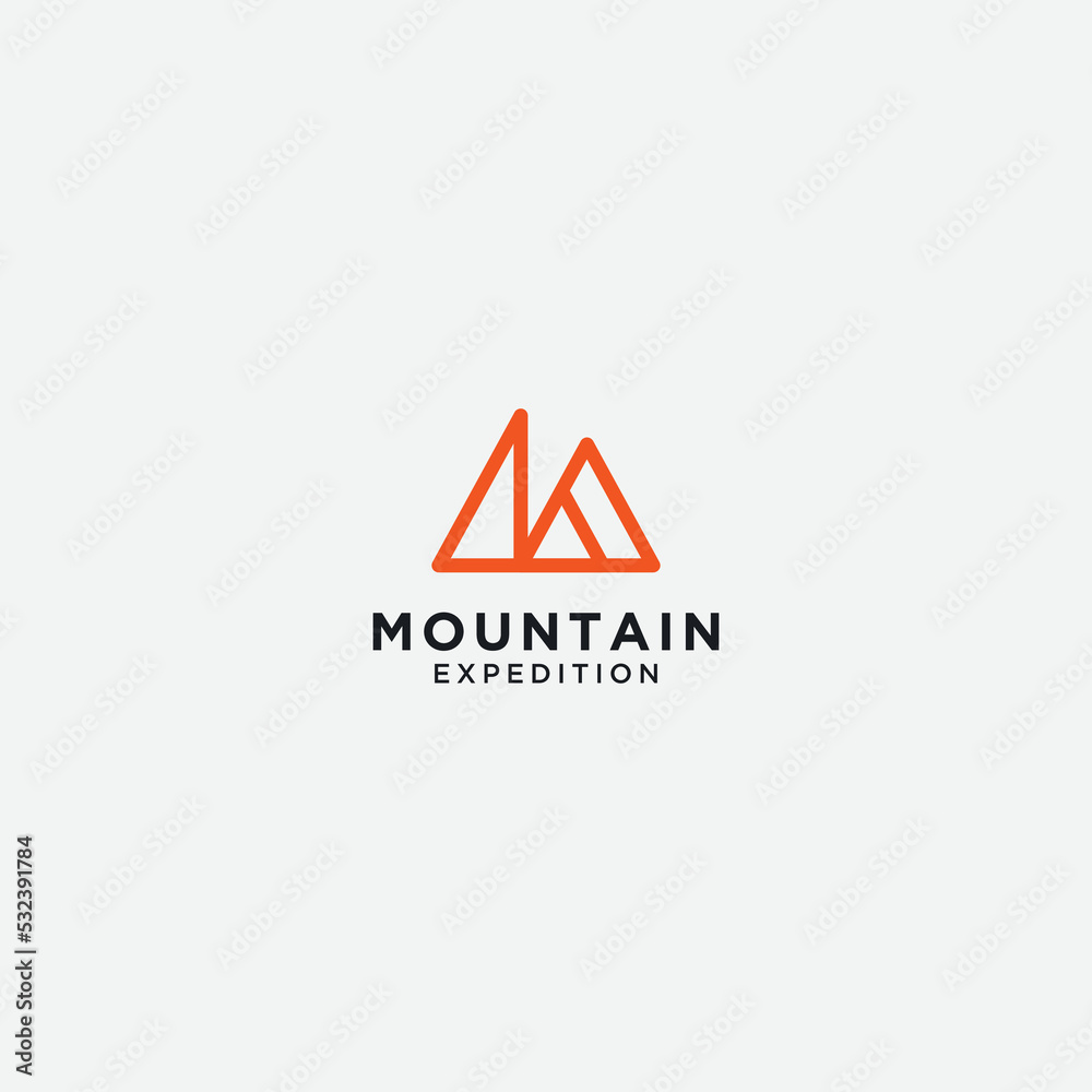 adventure and mountain minimalist letter K logo vector adventure and mountain minimalist letter K logo vector