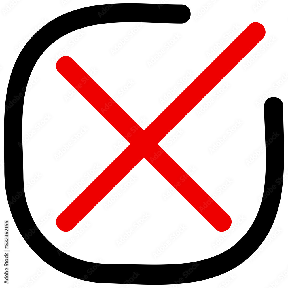 Obraz premium wrong mark symbol