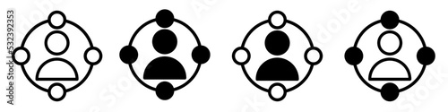 User icon vector set. People illustration sign collection. Man symbol. Avatar logo.