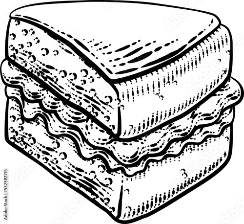 A sponge slice cake with ja...