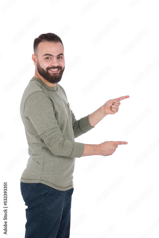 young man pointing young man pointing