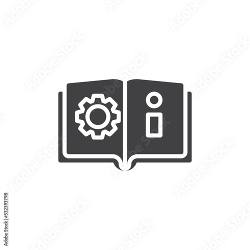 Manual book vector icon