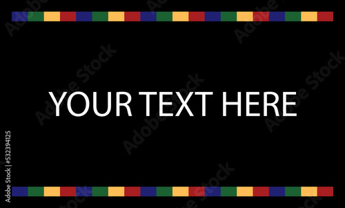 white caption and four colored