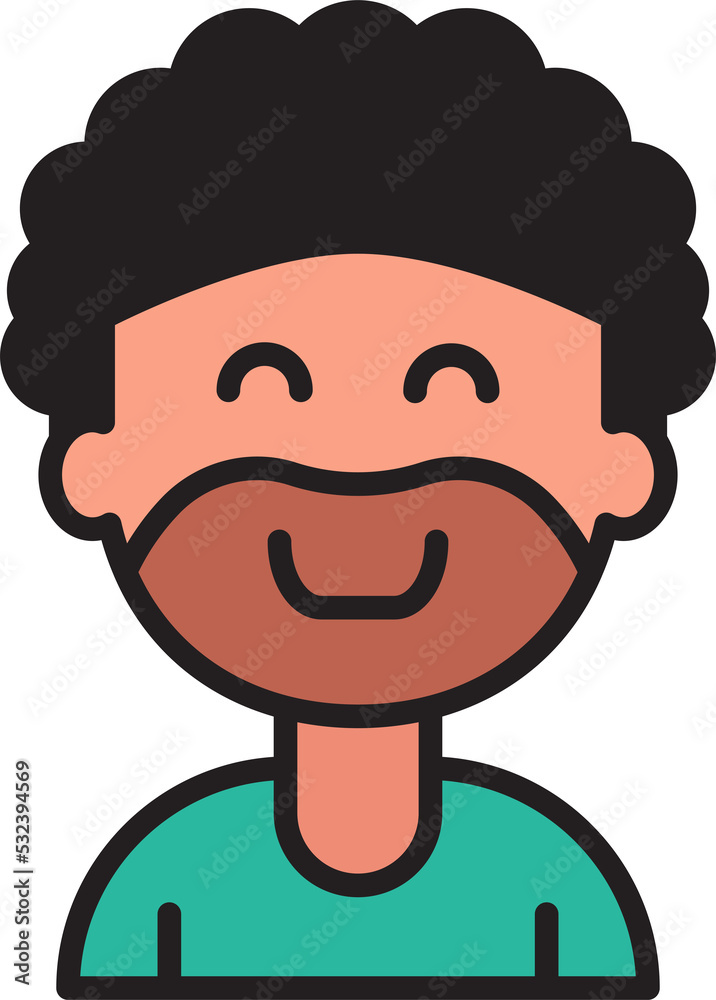 beard man avatar illustration
