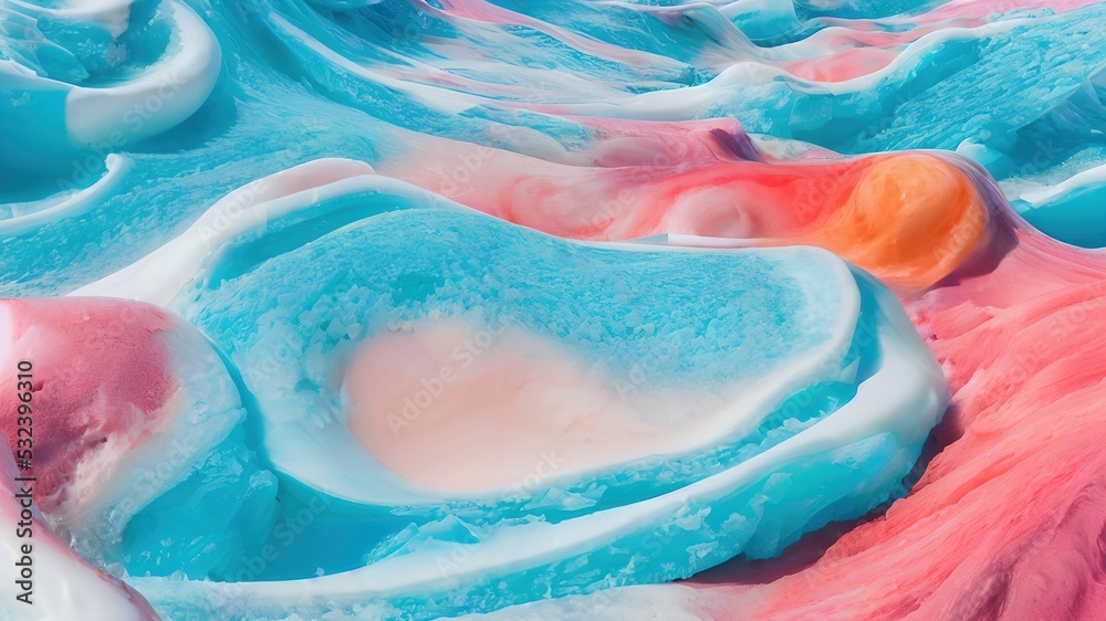 Fototapeta premium Frozen waves wallpaper