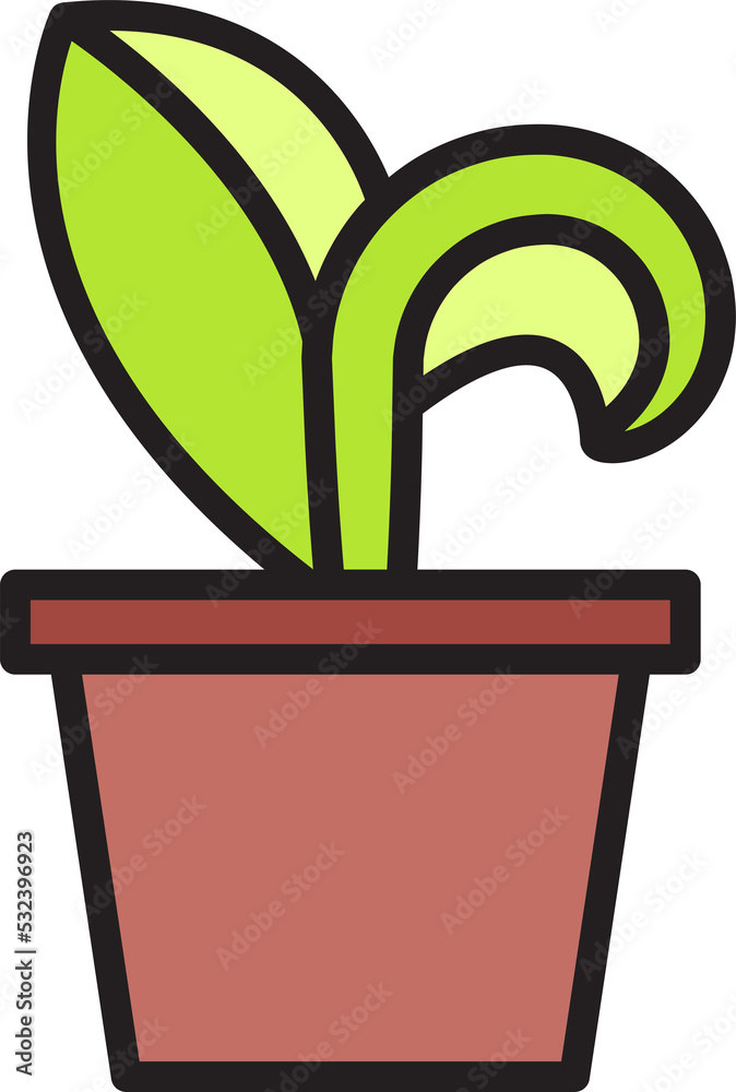houseplant in plant icon illustration houseplant in plant icon illustration