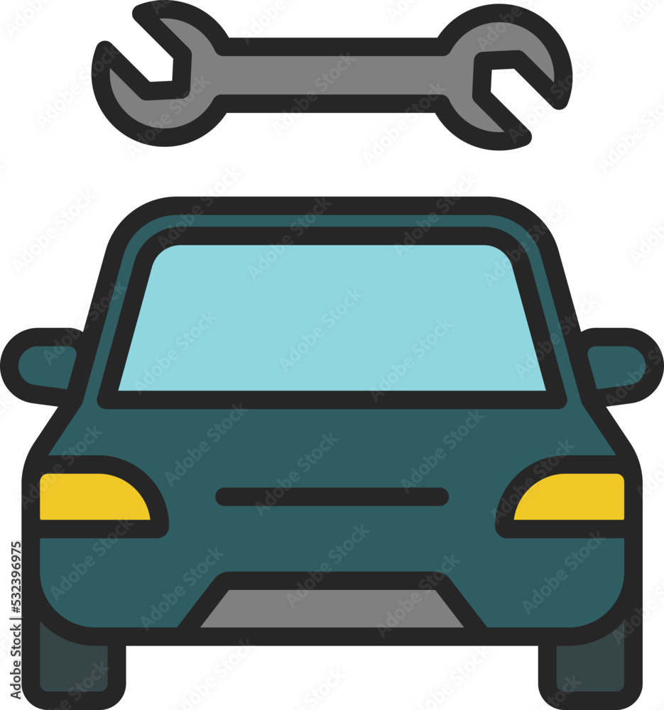 Obraz premium car service material icon vector