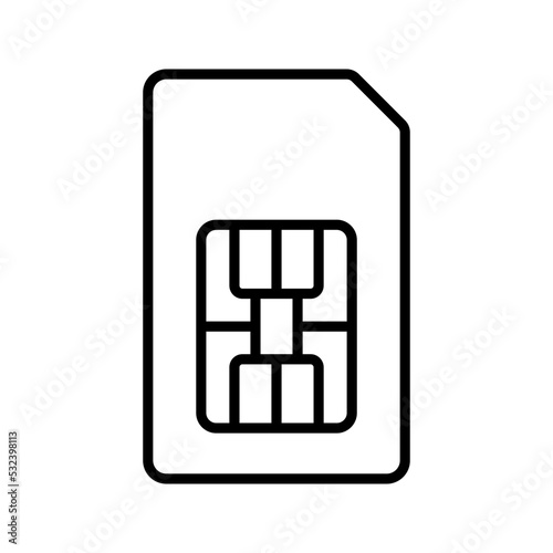 Sim card icon. provider sign. vector illustration photo