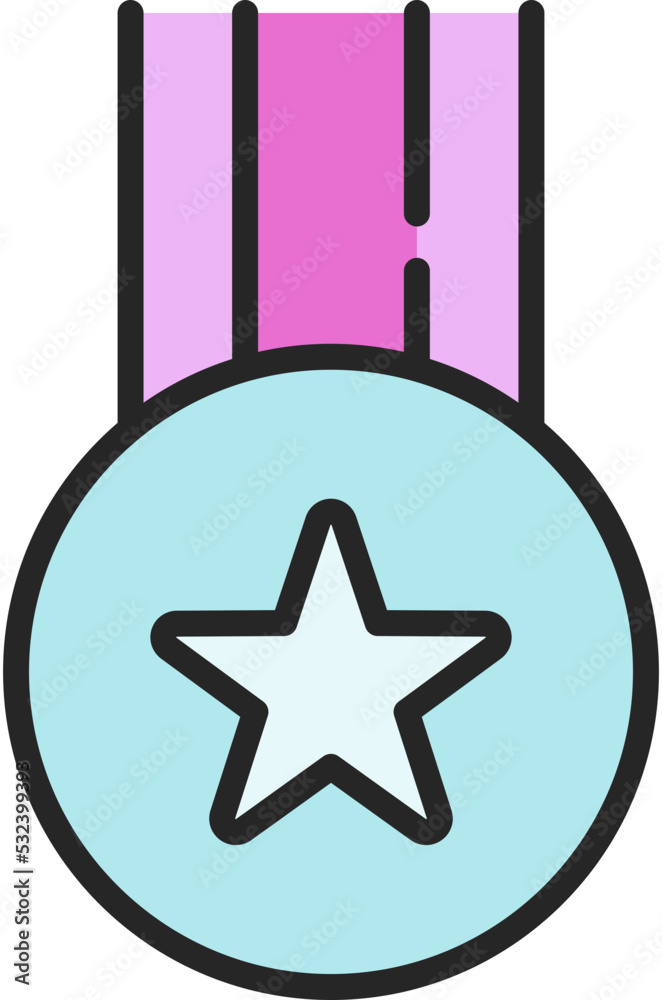 reward medal icon vector