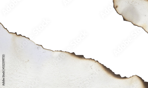 Fotografia Burnt edge paper on transparent background