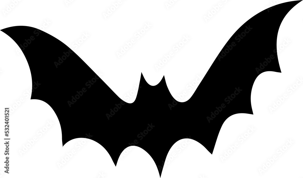 Silhouette of Halloween Bat Silhouette of Halloween Bat