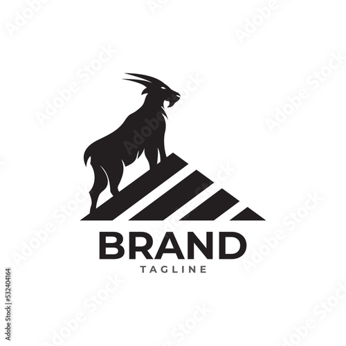 goat logo icon design vector