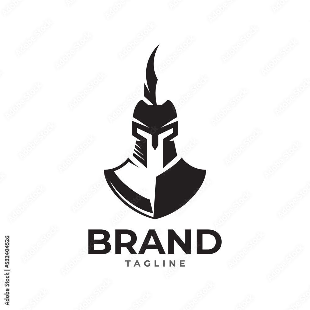 warrior sparta logo vector template. strong knight symbol. warrior sparta logo vector template. strong knight symbol.
