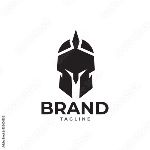 warrior sparta logo vector template. strong knight symbol.