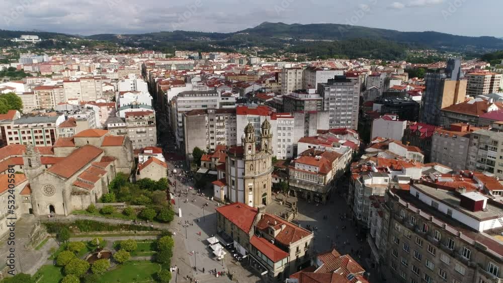 Aerial View City of Pontevedra, Spain 4k Aerial View City of Pontevedra, Spain 4k