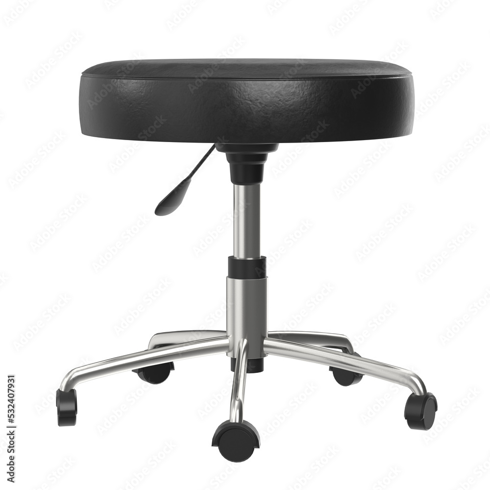 3D rendering illustration of a doctor chair stool 3D rendering illustration of a doctor chair stool