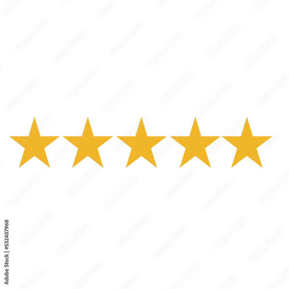 vector image five stars out of five. best level vector image five stars out of five. best level