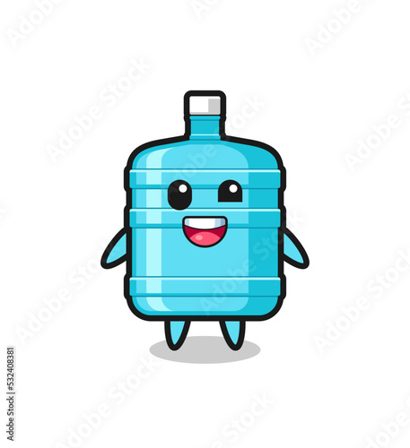 illustration of an gallon water bottle character with awkward poses