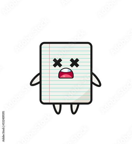 Photography the dead paper mascot character