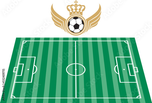 vector illustration of football field. soccer