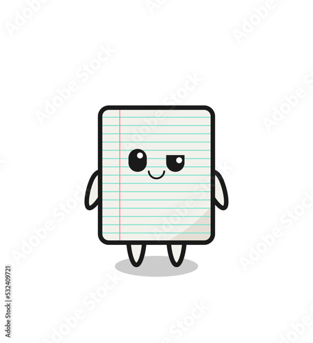 paper cartoon with an arrogant expression