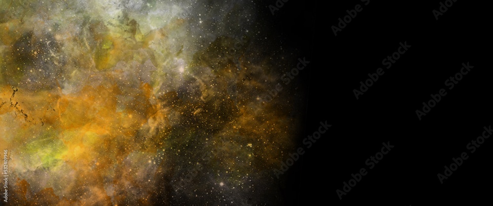 Illustration of a galaxy nebula on a black background to be used for wallpapers