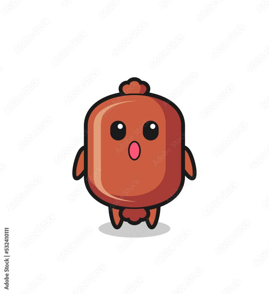 the amazed expression of the sausage cartoon the amazed expression of the sausage cartoon