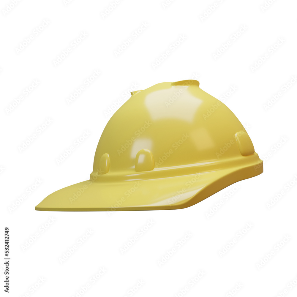 Fototapeta premium 3D Icon Construction Helmet 